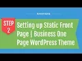 Step 2 Setting up Static Front Page Business One Page WordPress Theme