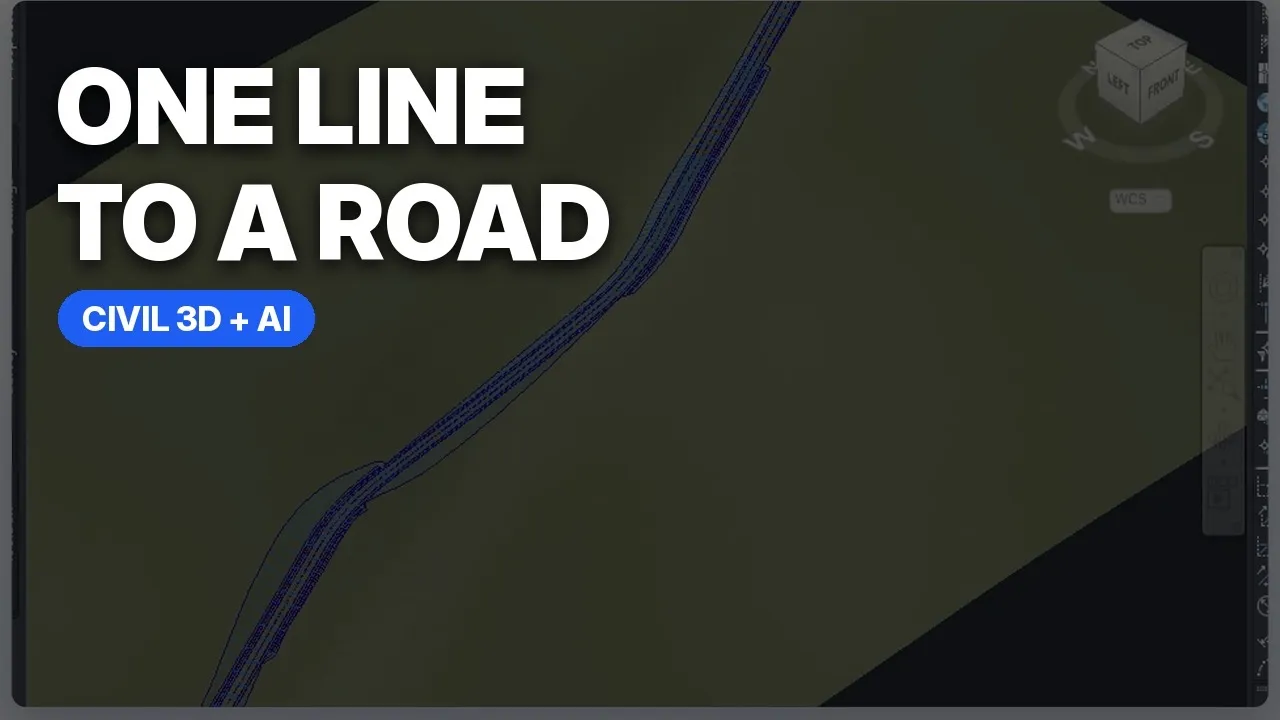 Civil 3D Road Design With AI: One Line to Corridor and Cut and Fill