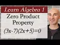 Zero Product Property Learn Algebra 1