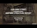 1315 Duke Street Historic Structures Report