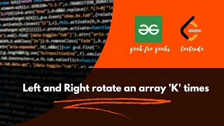 Left And Right Rotate Array JAVA Leetcode GFG