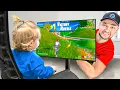 Download Lagu My SON Controls My Fortnite Game!