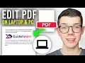 How To Edit PDF File In Laptop PC - Full Guide