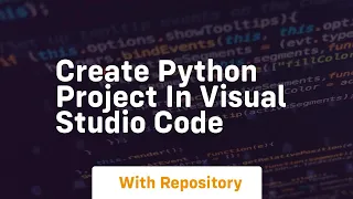 create python project in visual studio code