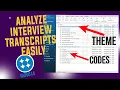 NVivo Tutorial Analyze Interview Transcripts RTA