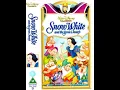 Lagu Original VHS Opening and Closing to Snow White and the Seven Dwarfs UK VHS Tape (V1)