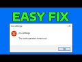 How To Fix The Wait Operation Timed Out Error in Windows