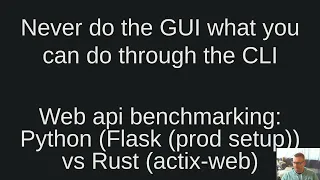 Web api benchmarking Python Flask prod setup vs Rust actix-web