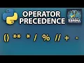 Operator Precedence in Python Explained Parentheses Exponents Multiplication Division and More