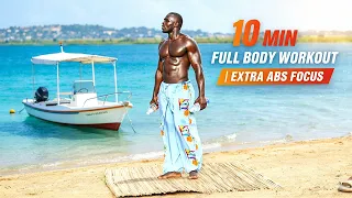 10 MIN FULL BODY WORKOUT 🔥| Extra Abs Focus, No Equipment