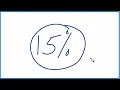 15 percent as a fraction and a decimal