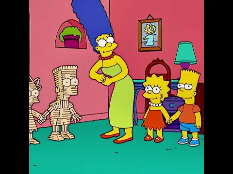 When Marge used an ice cream stick to make a statue of Bart#thesimpsons #simpsons #cartoon