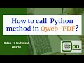 How to call a Python method in Qweb PDF Odoo development