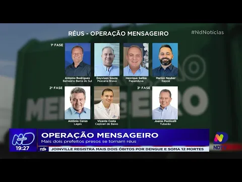 Operação Mensageiro: mais dois prefeitos presos se tornam réus