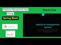 Building a Medicine Management app with Spring Boot and Java Part-4