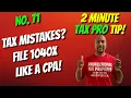 Fix Tax Mistakes by Filing Form 1040X Amended Tax Return 2 Min Tax Pro Tip