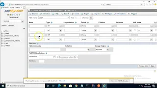 Create a database and table in MySQL with phpMyAdmin