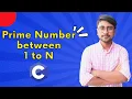 C Program to print prime numbers from 1 to N