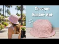 Easy Crochet Adult Bucket Hat Step By Step Tutorial SO EASY to make Crochet Pattern