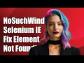 NoSuchWindowException in Selenium IE Fixing Element Not Found Error