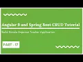 17 Angular 9 and Spring Boot CRUD Tutorial - Filter expenses based on expense name