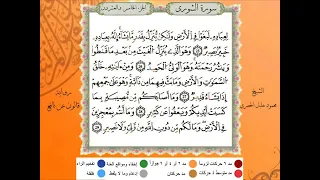 ٤٢ سورة الشورى بصوت محمود الحصري صوت وصورة بجودة عالية برواية قالون عن نافع 