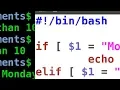 Short lecture - bash scripts 2 Simple bash scripts if elif else