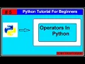 operators in Python in Hindi Python Tutorial For Beginners In Hindi