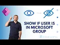 PowerApps - Show Hide button if User is in Office 365 Group