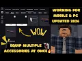 EASIEST WAY to EQUIP MULTIPLE ACCESSORIES at ONCE in Roblox MOBILE PC UPDATED