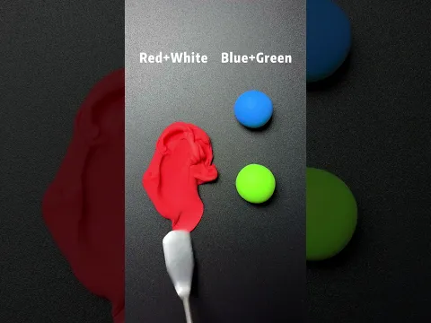 ❤️Red🤍White💙Blue💚Green Watch 4 Colors Transform Into Something New ✨# #colormixing #satisfying #asmr