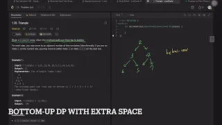 LeetCode 120 Triangle Bottomu-Up DP Recursion Memoization Complexity Explained Python