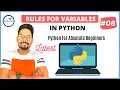 Python Tutorial for Beginners Python Variable Naming Rules Rules for Python Variables