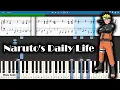Naruto OST - Naruto's Daily Life [Piano Tutorial | Sheets | MIDI] Synthesia