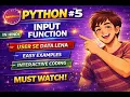 Build Your First User-Interactive Program Python Input Function Hindi