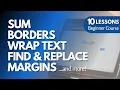 Google Sheets for Beginners SUM Currency Margins Find Replace Wrap Text Merge More