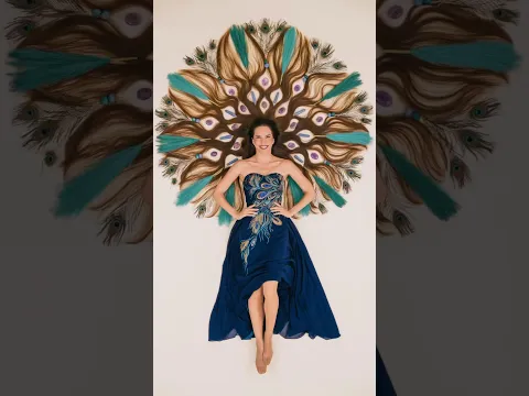 Is this my most intricate Hair Art yet? 😍🦚 #hairart #peacock
