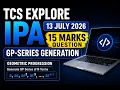 TCS Explore IPA 13 July Shift 1 15 Marks Question Solved Explained GP Series Java