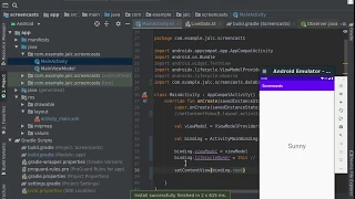 Android Data Binding setup and first layout expressions Screencast
