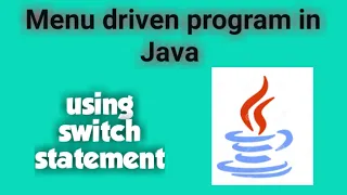Menu driven program in Java using switch statement