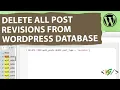 How to Remove All Post Revisions in WordPress Database using phpMyAdmin