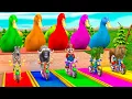 Download Lagu 5 Giant Duck Cartoon,Super Mario,Tiger,Cow,Lion,Paint Wild Animals Crossing Fountain Animation