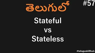Stateful and Stateless components in react in telugu