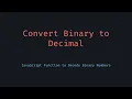 How to Convert Binary to Decimal in JavaScript parseInt Explained