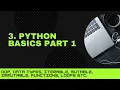 3 Basics of Python Part 1 Data Visualization with Python for Researchers and Students