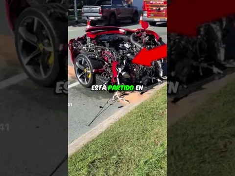Este Ferrari está partido en dos, pero tiene una razón