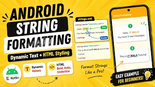 ANDROID - STRING FORMATTING TUTORIAL IN KOTLIN
