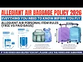 Allegiant Air Baggage Policy 2026 Fees Size Limits Hidden Rules You Must Know