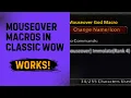 Mouseover Macros Works In Wow Classic