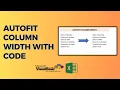 Autofit Column Width with VBA code How to Set Column Width to Autofit in Excel